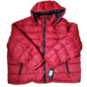 Tommy Hilfiger Hooded Puffer Jacket Men's size 5XL Red